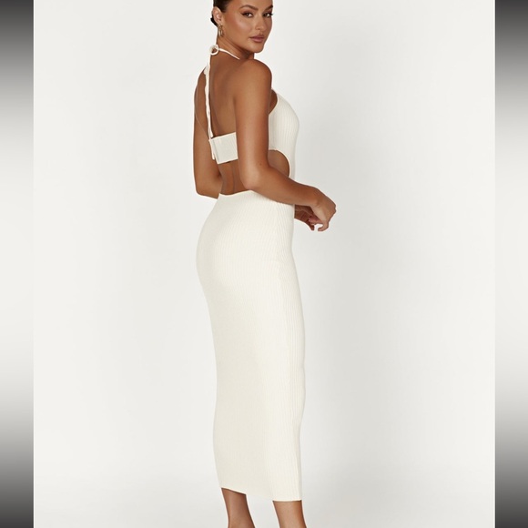 Morgan Halter Knit Midi Dress - Picture 2 of 10